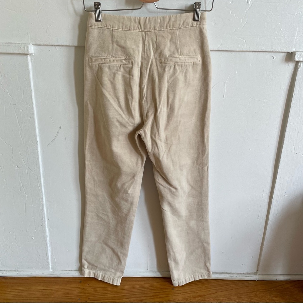 ZARA Gold Buttoned Straight Leg Jeans - Picture 3 of 6
